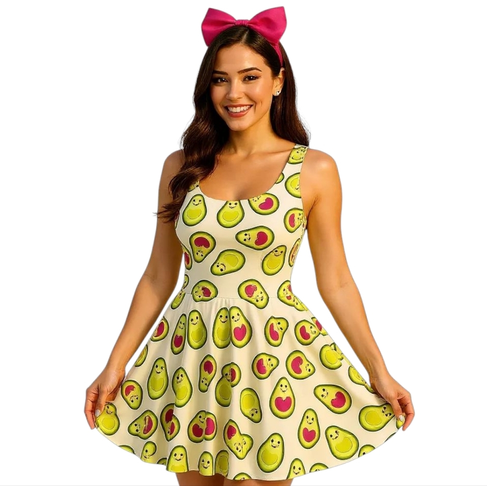 Avocado Lover Pin Up Swing Dress